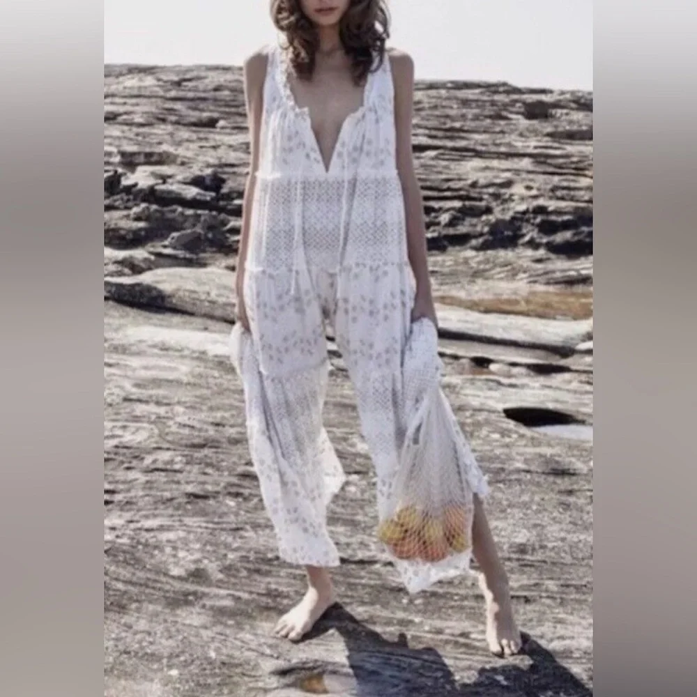 NWT Jaase Floral Wide Leg Boho Jumpsuit - Picture 9 of 10